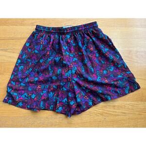 Vintage Reebok Boy's swim trunks Made in USA geometric pattern Medium 80s/90s